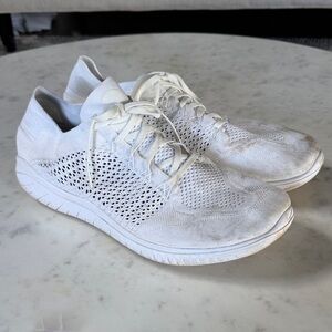 Nike White Flyknit Running Shoes
